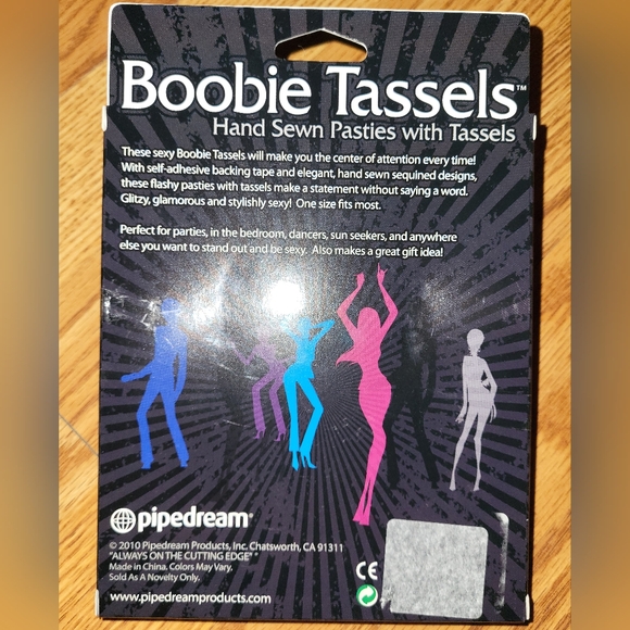 NIB Pipedream Boobie Tassels, OS, Red - Picture 2 of 2